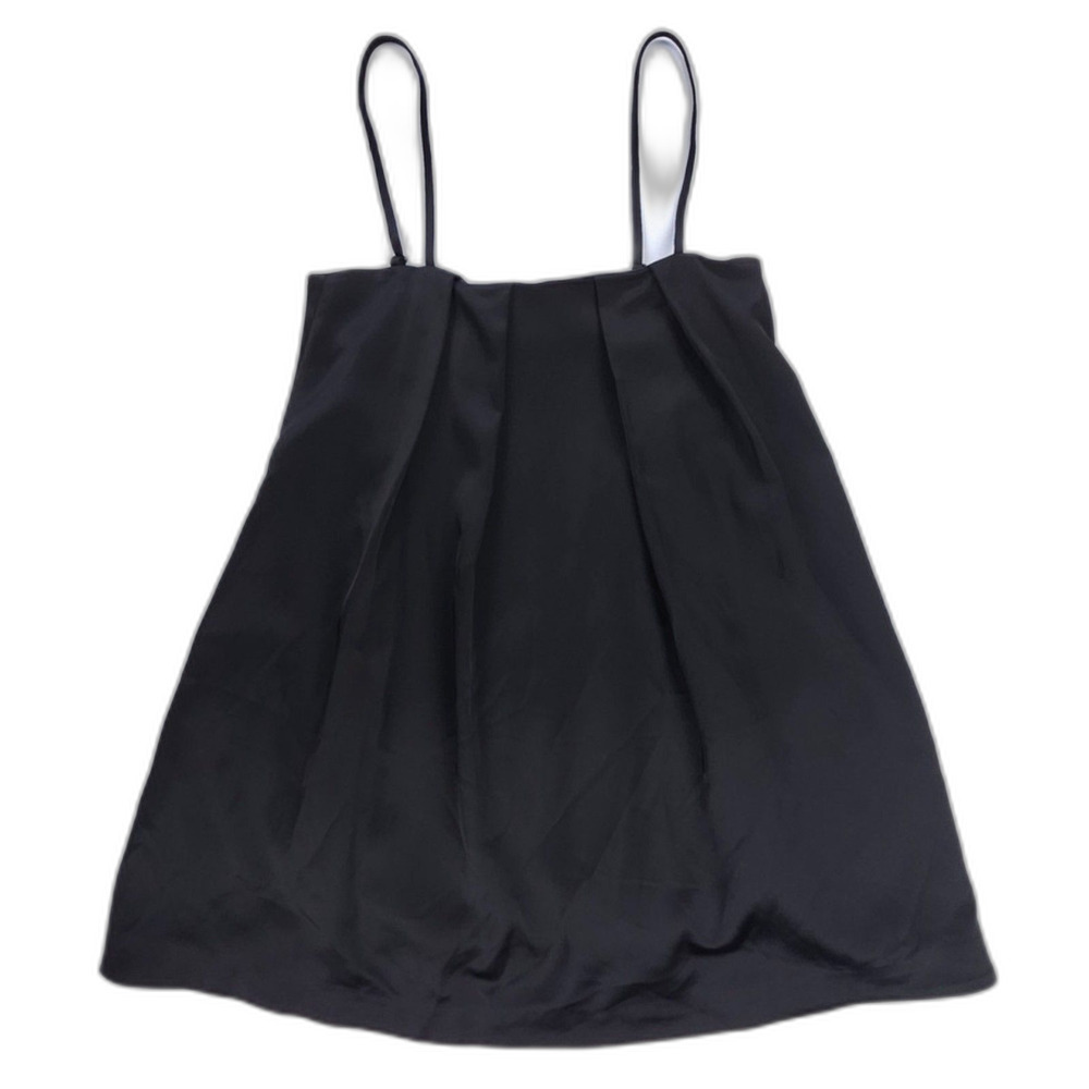 NEW Delphine NYC Pleated Micro Mini Dress Babydoll Satin French Girl Coquette